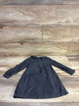 Oshkosh Chambray Collared Long Sleeve Dress Grey sz 3T