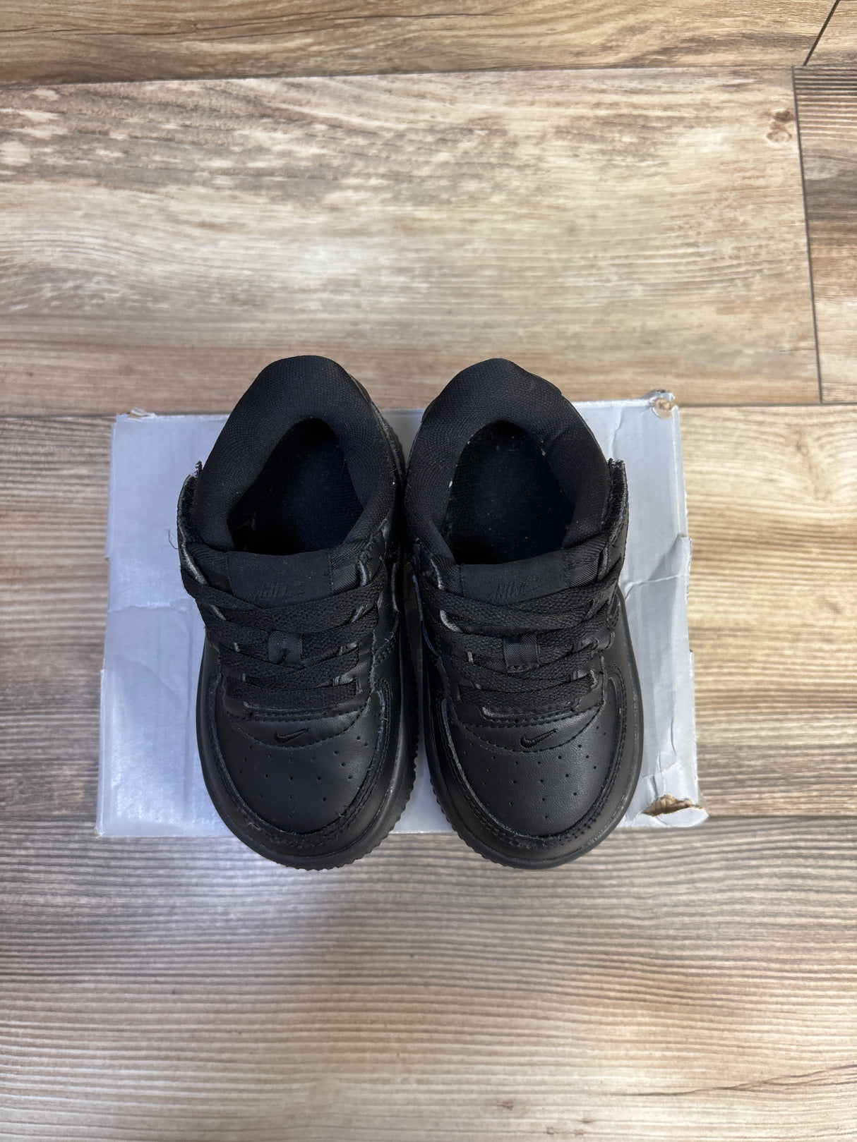 Nike Force 1 Low EasyOn TD 'Black' Sneakers sz 7c