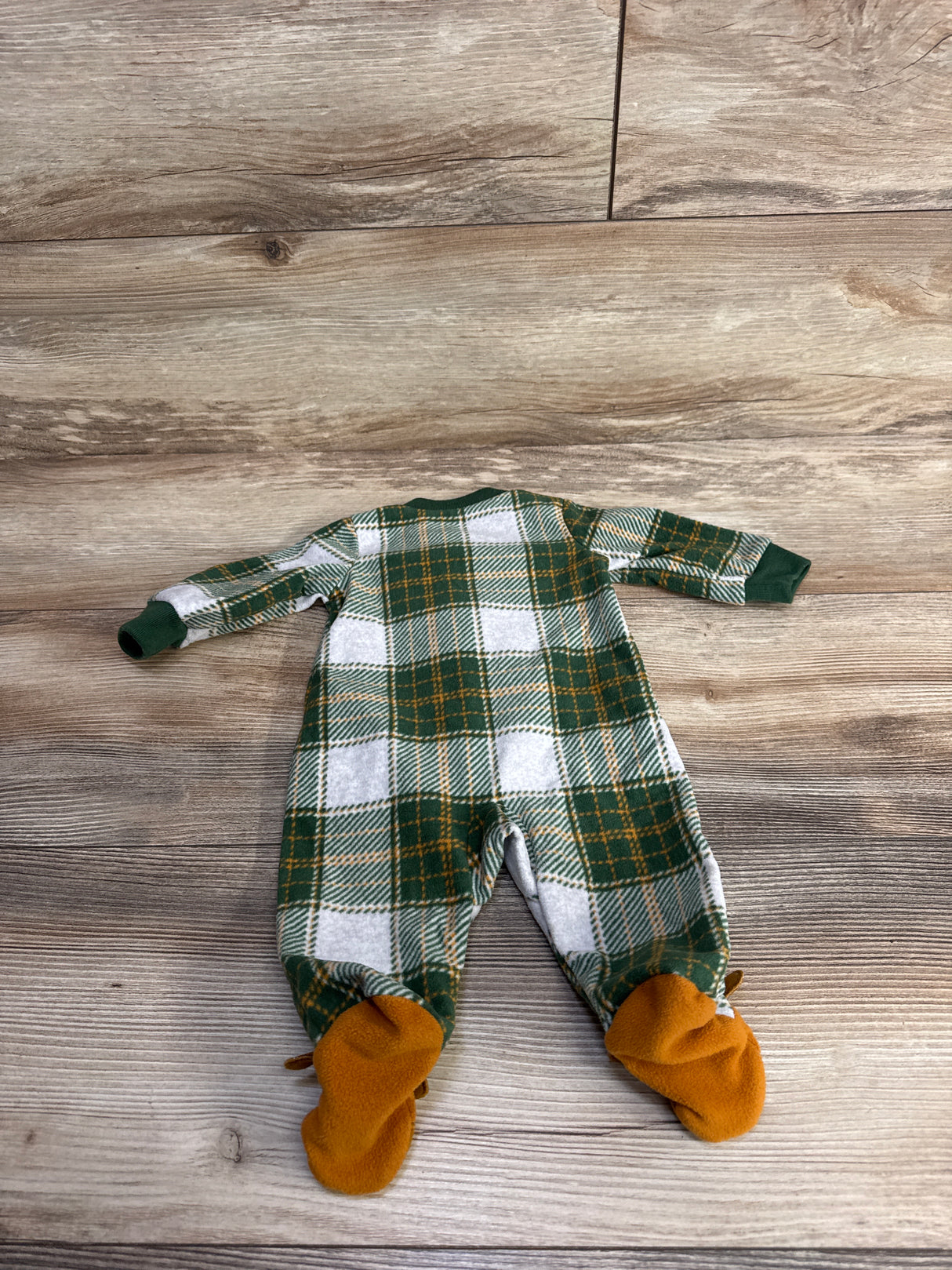 Carter's Plaid Blanket Sleeper Green sz Newborn