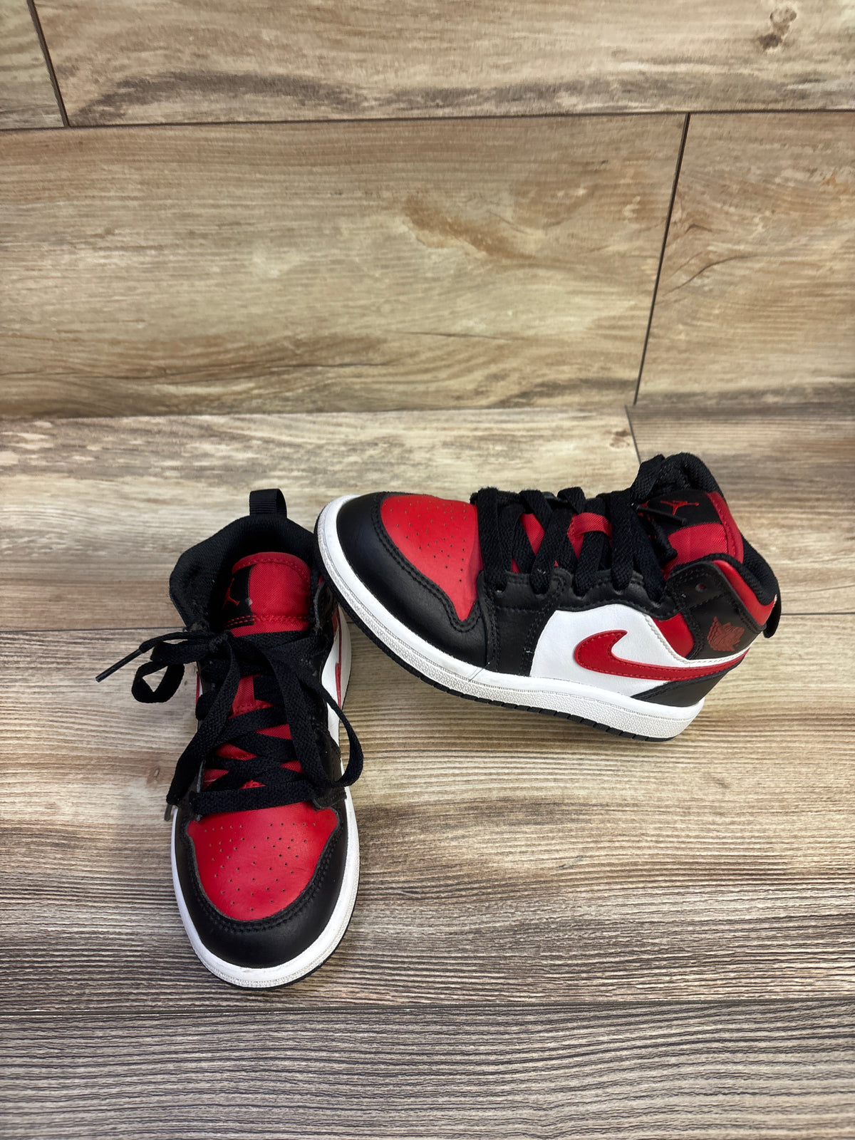 Air Jordan 1 Mid PS 'Black Fire Red' Sneakers sz 11c