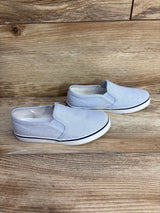 Janie & Jack Oxford Cotton Slip On Sneakers Zen Blue sz 12c - Me n Mommy To Be