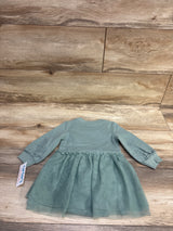 NEW Just One You Thankful Tulle Bodysuit Dress Green sz 12m