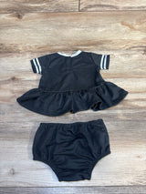 NFL Team Apparel Raider's Jersey Peplum Dress Black sz 3-6m