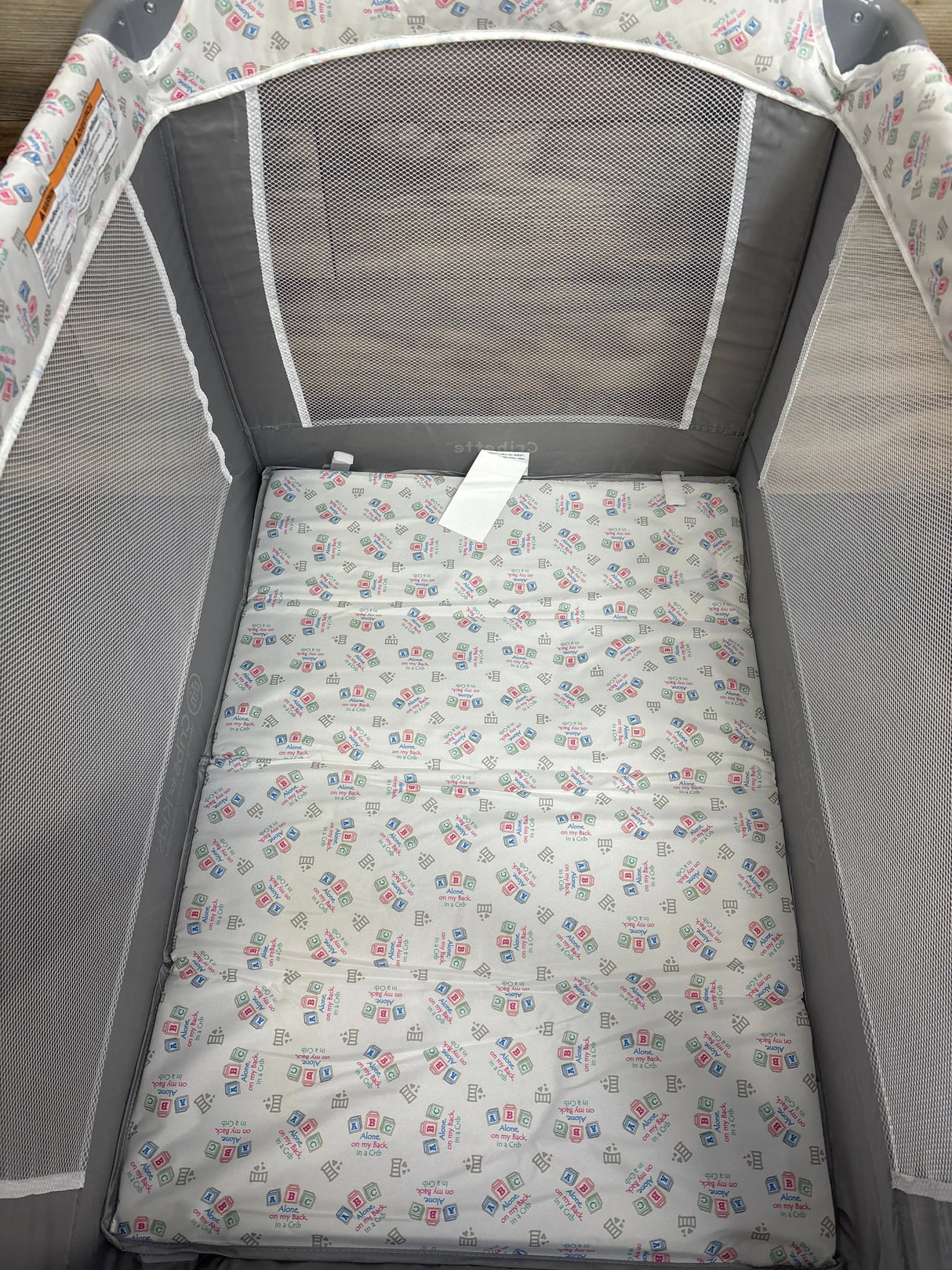 NEW Crib for Kids Playard, Grey