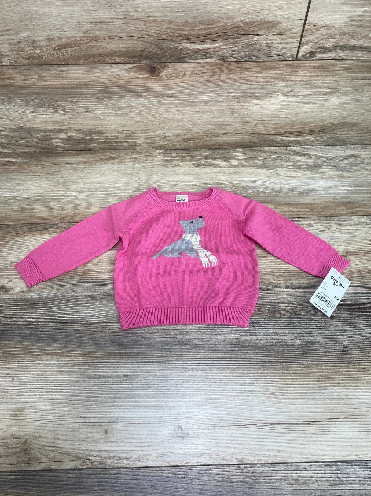 NEW Oshkosh Raglan Sweater Pink sz 6m