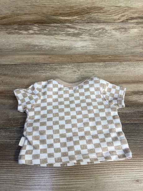 Rabbit + Bear Checkered Shirt White sz 0-3m - Me n Mommy To Be