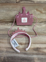 Disney Cruise Line Royal Court 2pc Crossbody Bag & Crown Set Pink