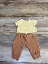 Rene Rofe 2pc Little Explorer Shirt & Pants Set Yellow sz 0-3m