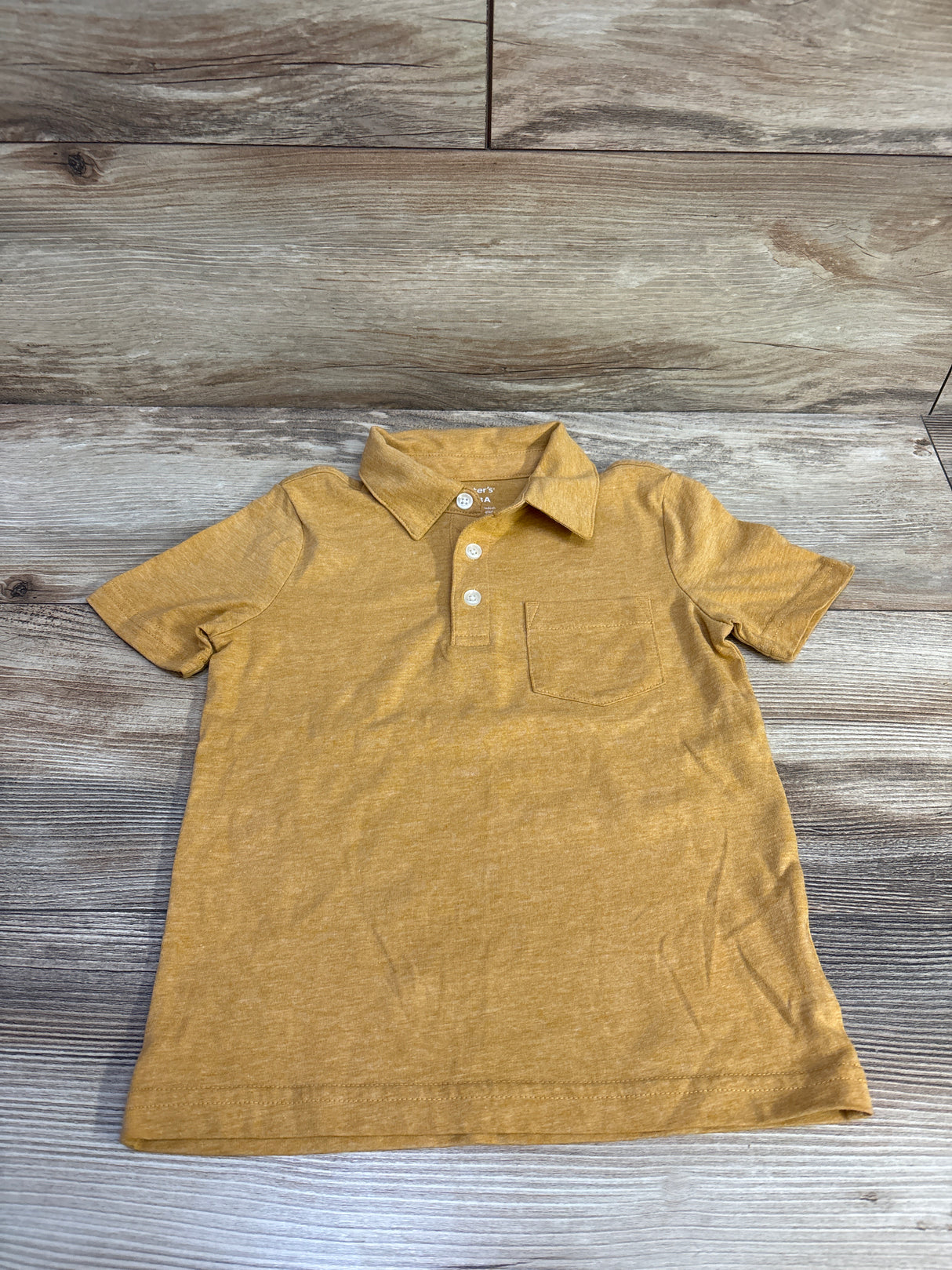 Carter's Henley Short Sleeve Shirt Orange sz 3T