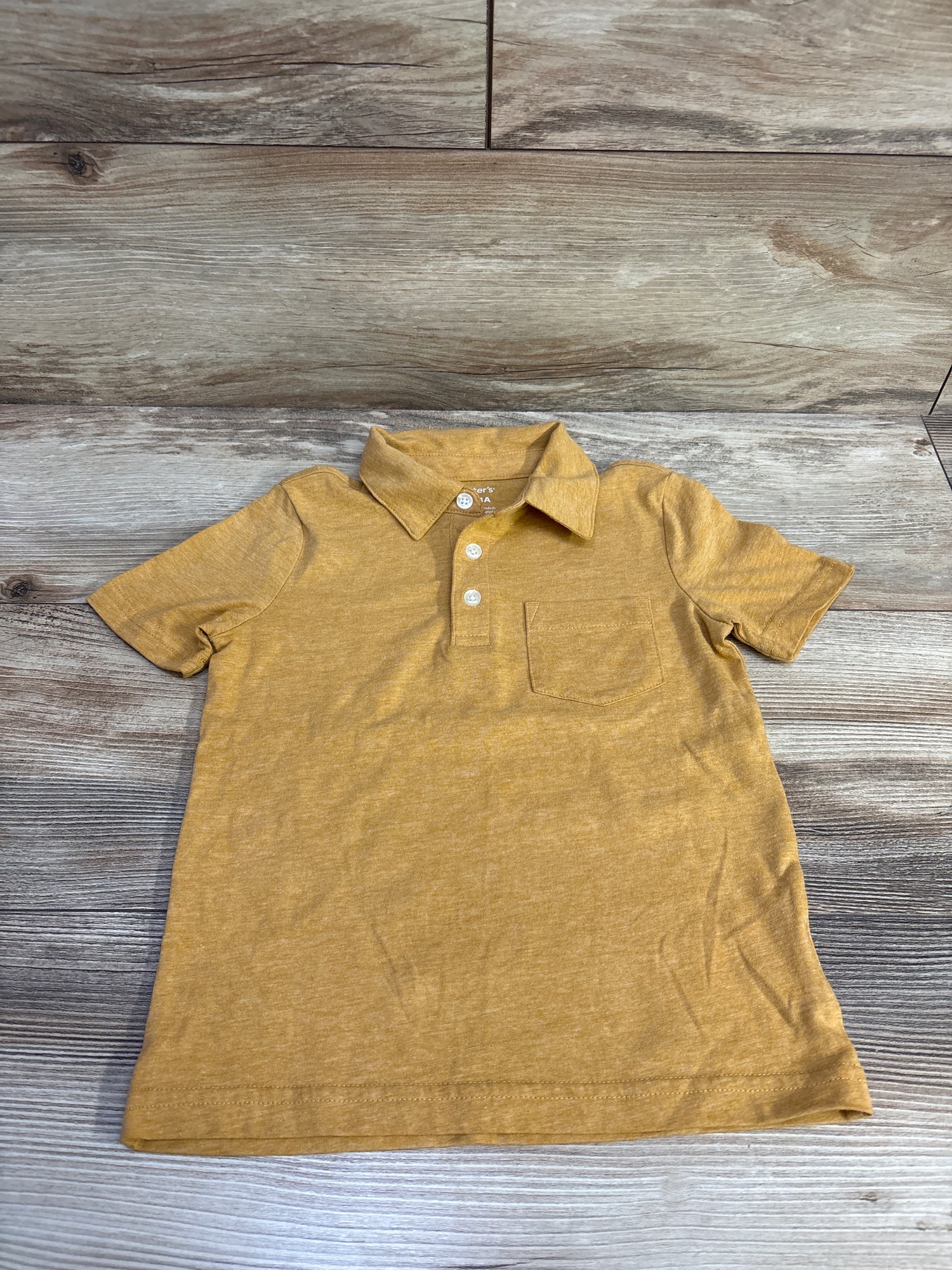 Carter's Henley Short Sleeve Shirt Orange sz 3T