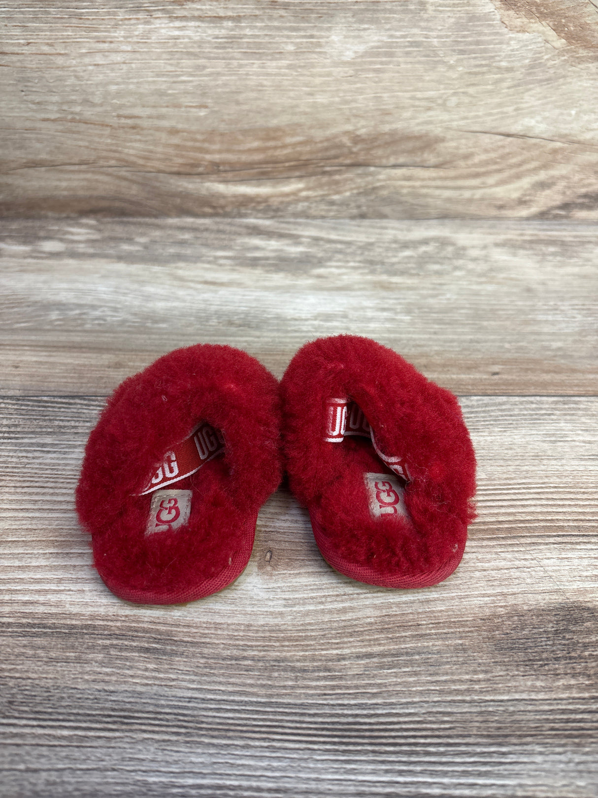 UGG Fluff Yeah Slides Red sz 0/1c