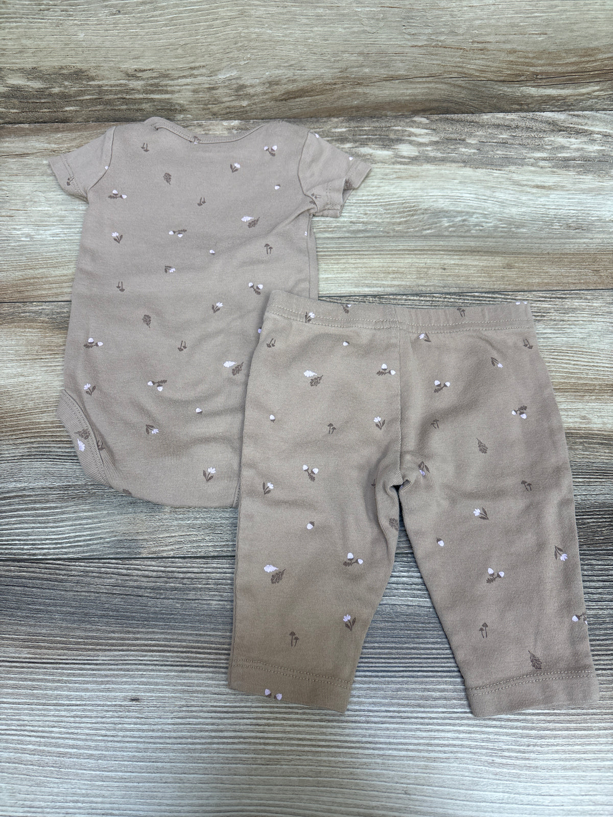 Just One You 2pc Bodysuit & Pants Set Brown sz 3m