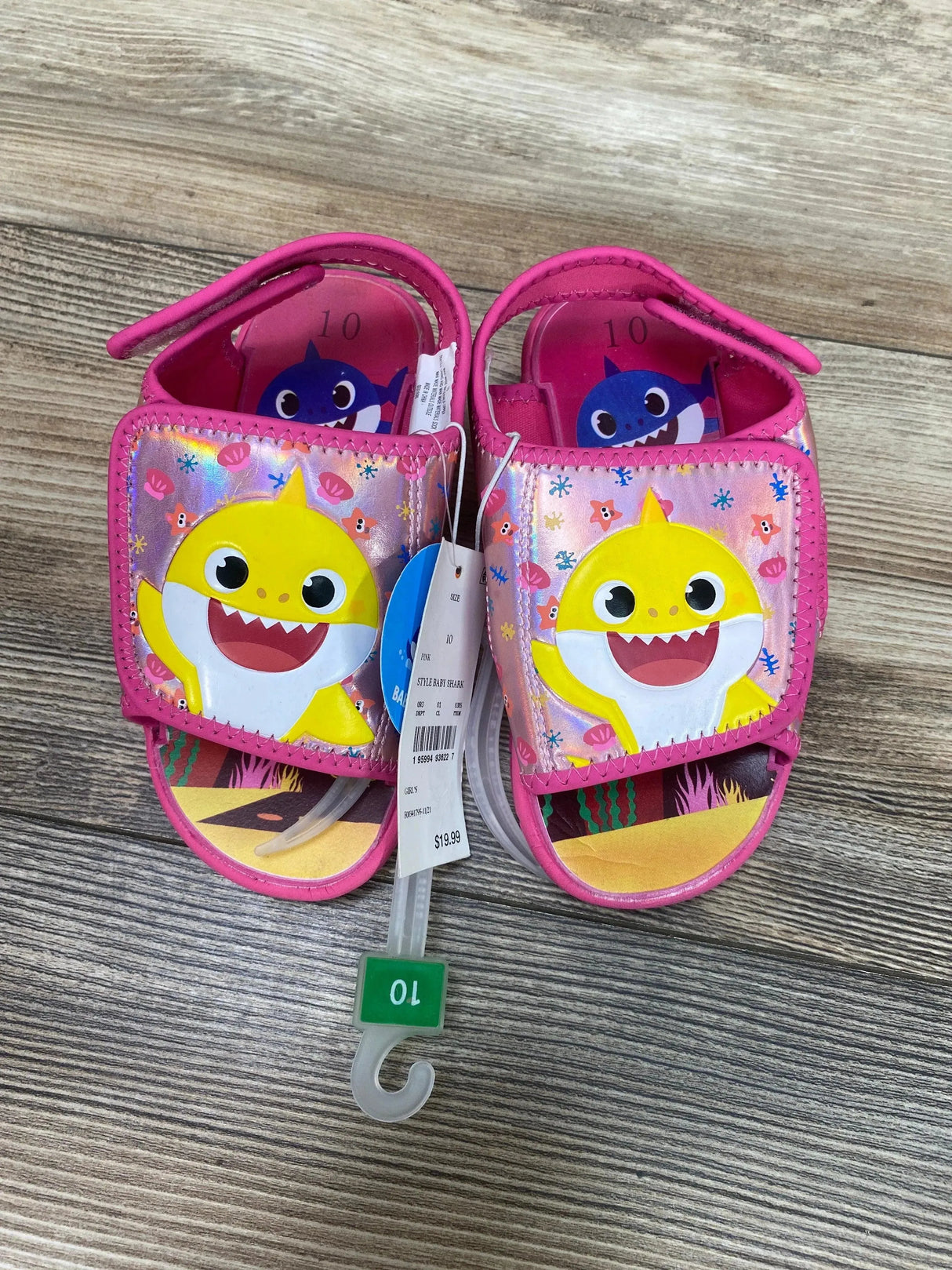 NEW Pinkfong Baby Shark Water Sandals Pink sz 10c - Me 'n Mommy To Be