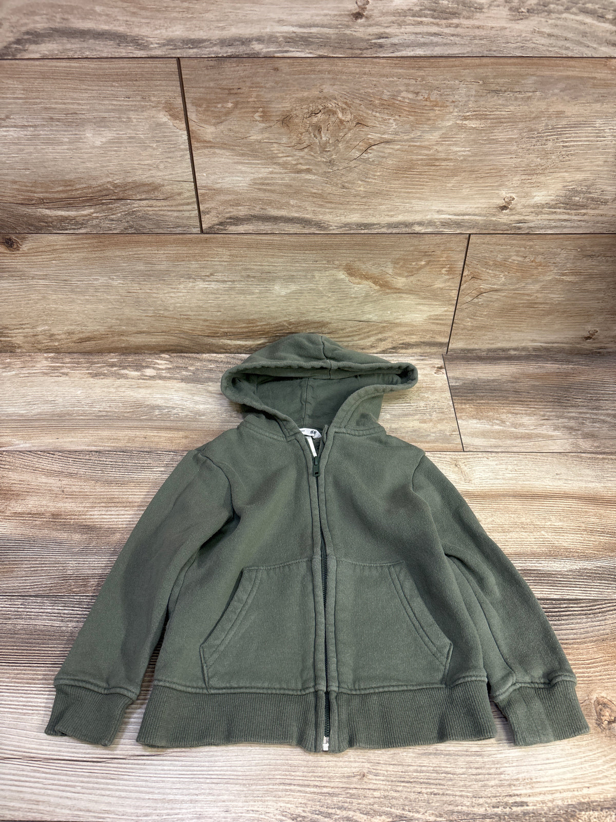 H&M Zip-Up Sweatshirt Green sz 3/4T