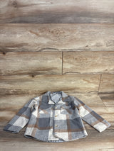 Shein Plaid Pea Coat Grey sz 5T
