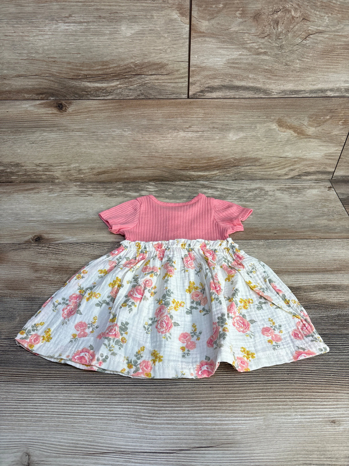 Laura Ashley Henley Floral Dress Pink sz 6-9m - Me n Mommy To Be
