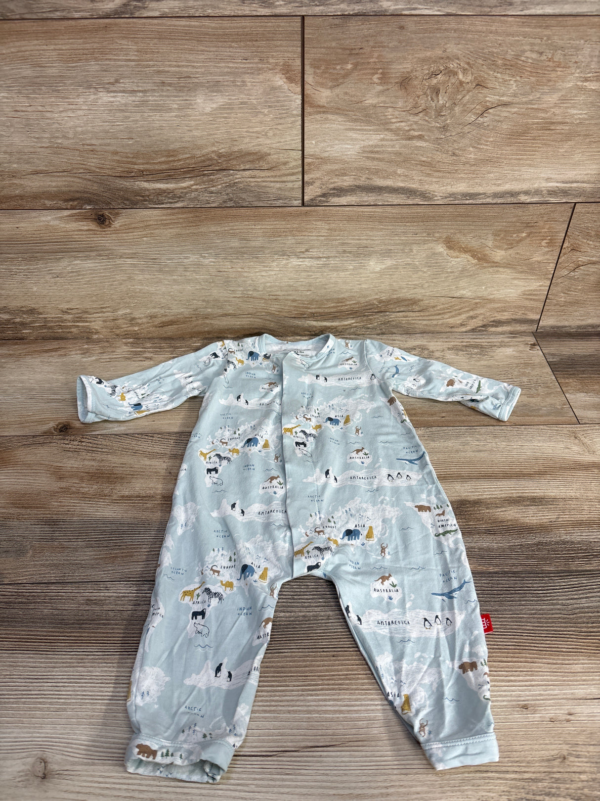Magnetic Me 'Sea the World' Magnetic Coverall Baby Blue sz 3-6m