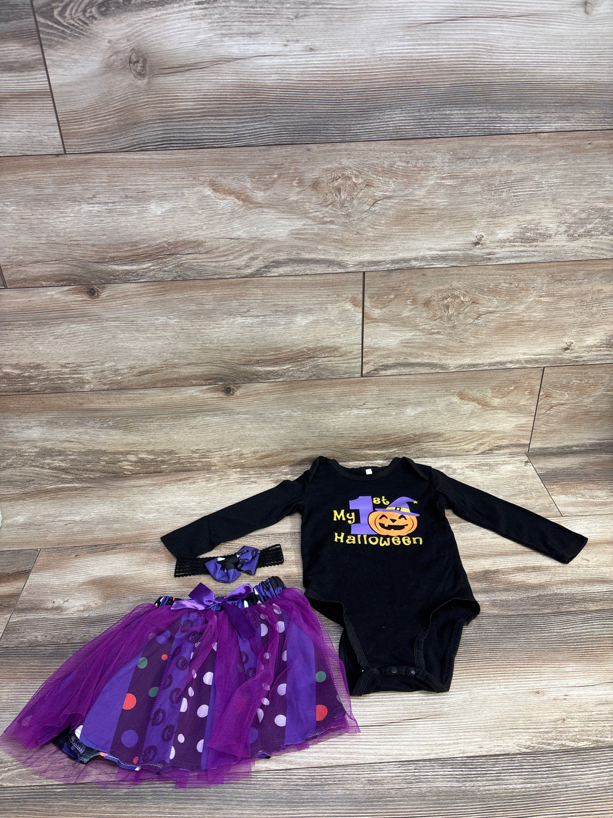 My 1st Halloween 3pc Set Black sz 12-18m