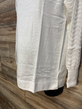 NWOT Gap Maternity Lightweight CashSoft Pointelle Sweater Off White sz Small