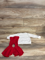 2pc Santa Baby Sweatshirt & Ribbed Bottoms White sz 18-24m