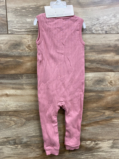 NEW Willow & Whimsy Sleeveless Rib Jumpsuit Pink sz 24m - Me n Mommy To Be