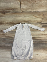 Carter's Striped Henley Sleeper Gown Oatmeal sz 3m