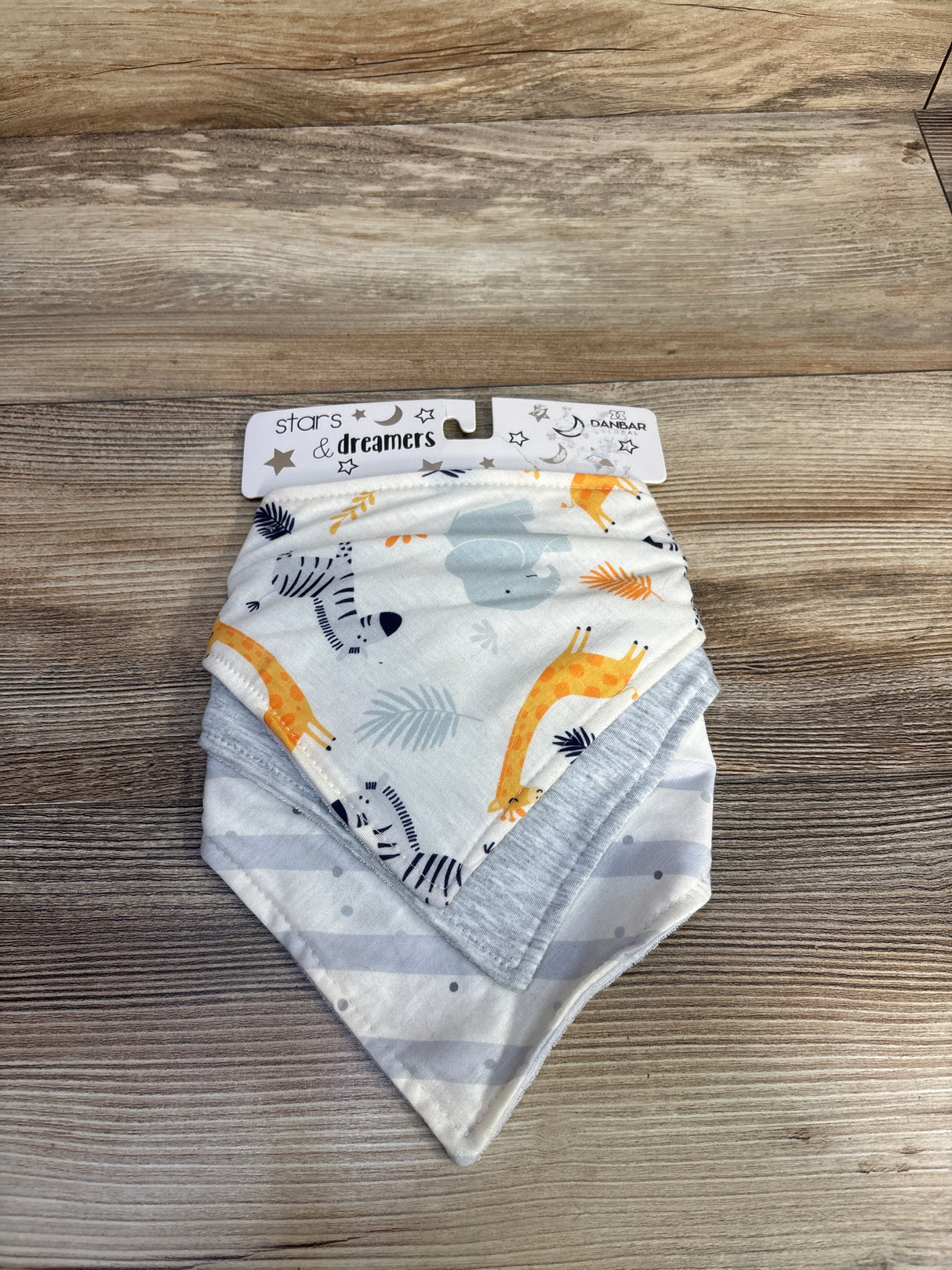 NEW Danbar Global Stars & Dreamers 3pk Bandana Bibs