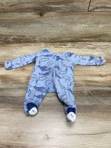 Just One You Shark Print Sleeper Blue sz Newborn