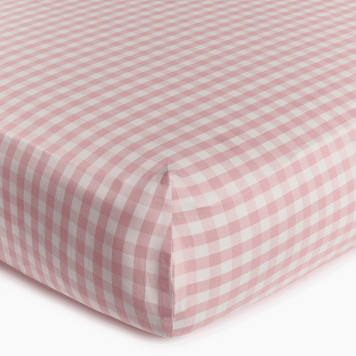 Pink Gingham Crib Sheet