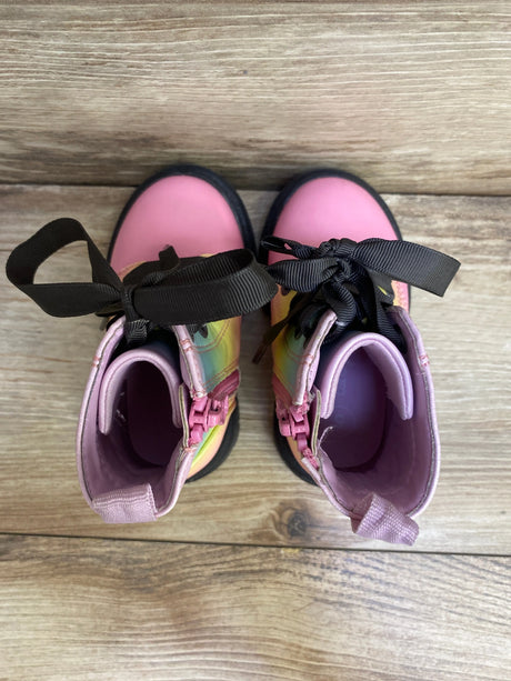 Cat & Jack Amaya Lace-Up Combat Boots Pastel Rainbow sz 5c - Me n Mommy To Be