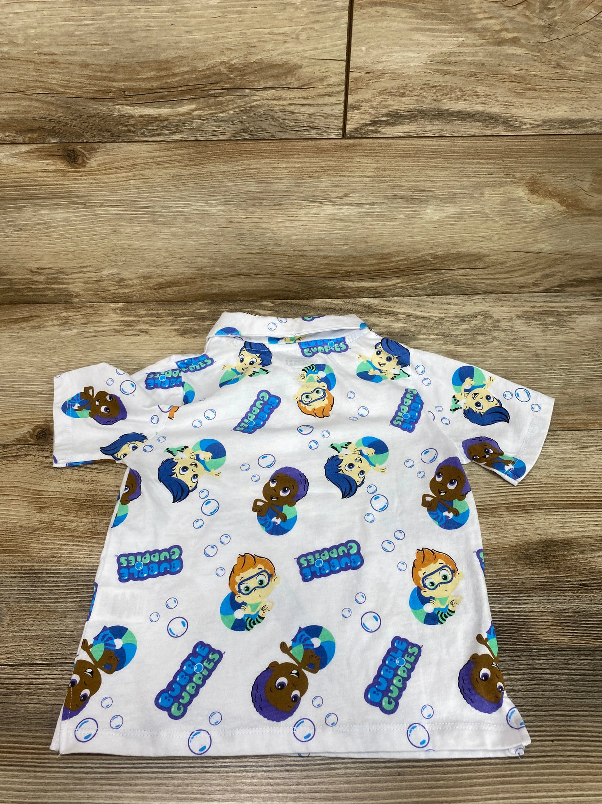 Bubble Guppies Polo Shirt White sz 3T