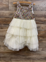 American Princess Layered Tulle Sequin Dress White sz 5T