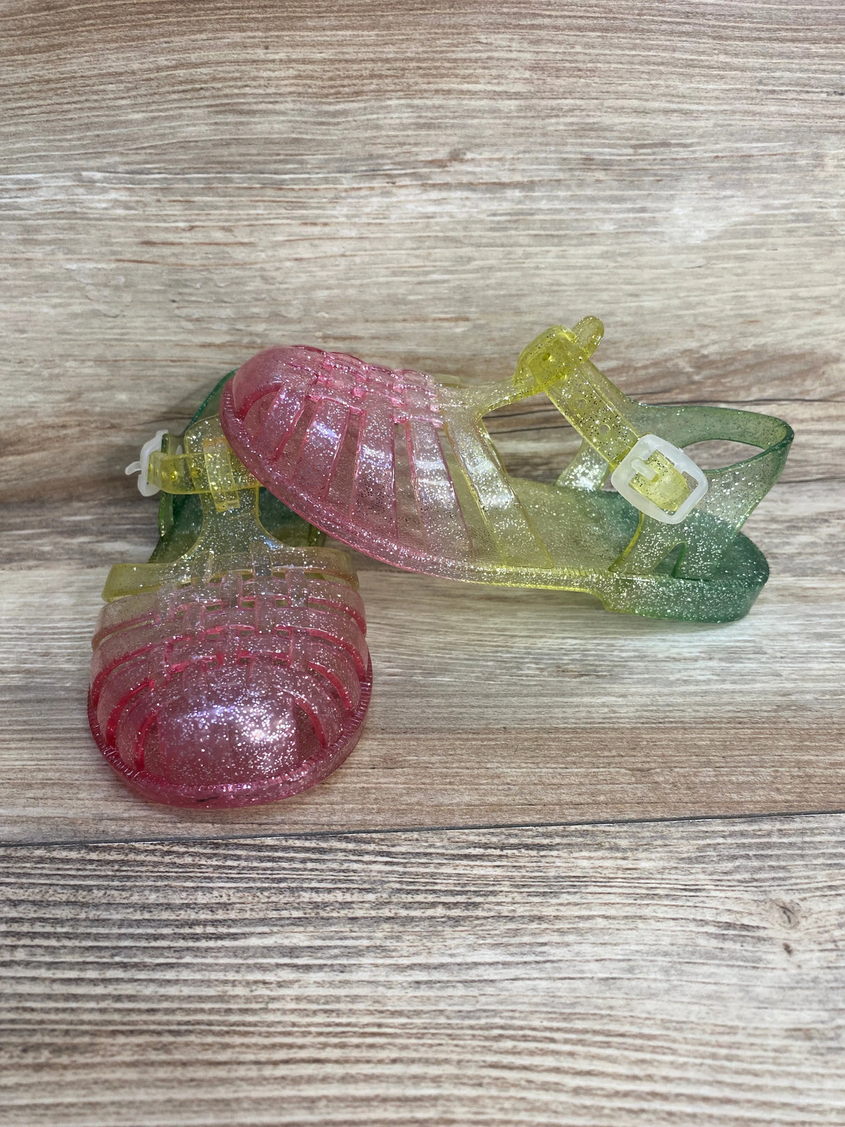 Ombre Glitter Jelly Sandals sz 11c