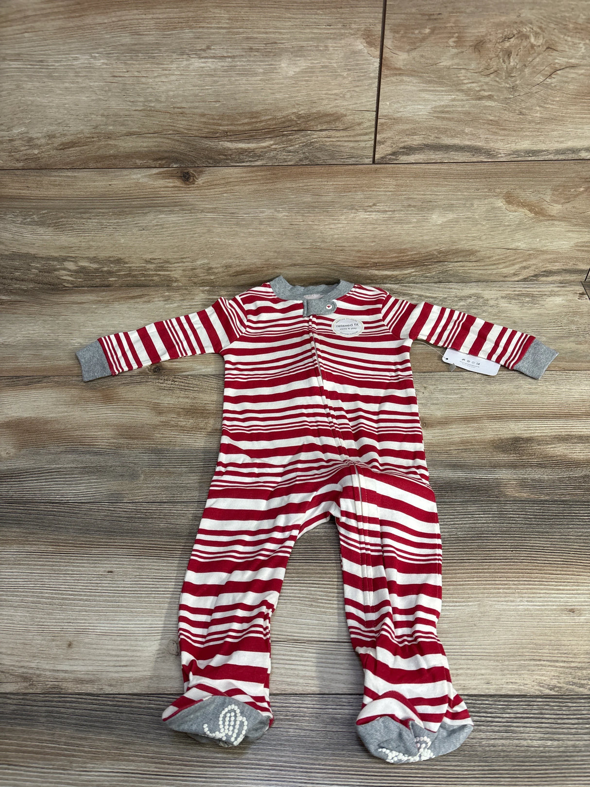 NEW Burt's Bees Striped Sleeper White sz 3-6m