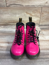 Dr. Martens Patent Leather Lace Up Boots Pink sz 10c