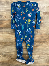 Carter's Floral Sleeper Teal sz 2T