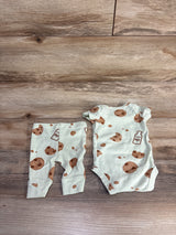 Carter's 2pc Milk & Cookies Bodysuit & Bottoms Set Mint sz Newborn