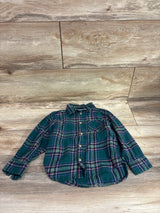 H&M Button Up Flannel Green sz 2T