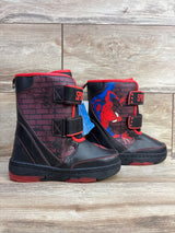 NEW Marvel Spider-Man Light-Up Winter Boots Black sz 1Y