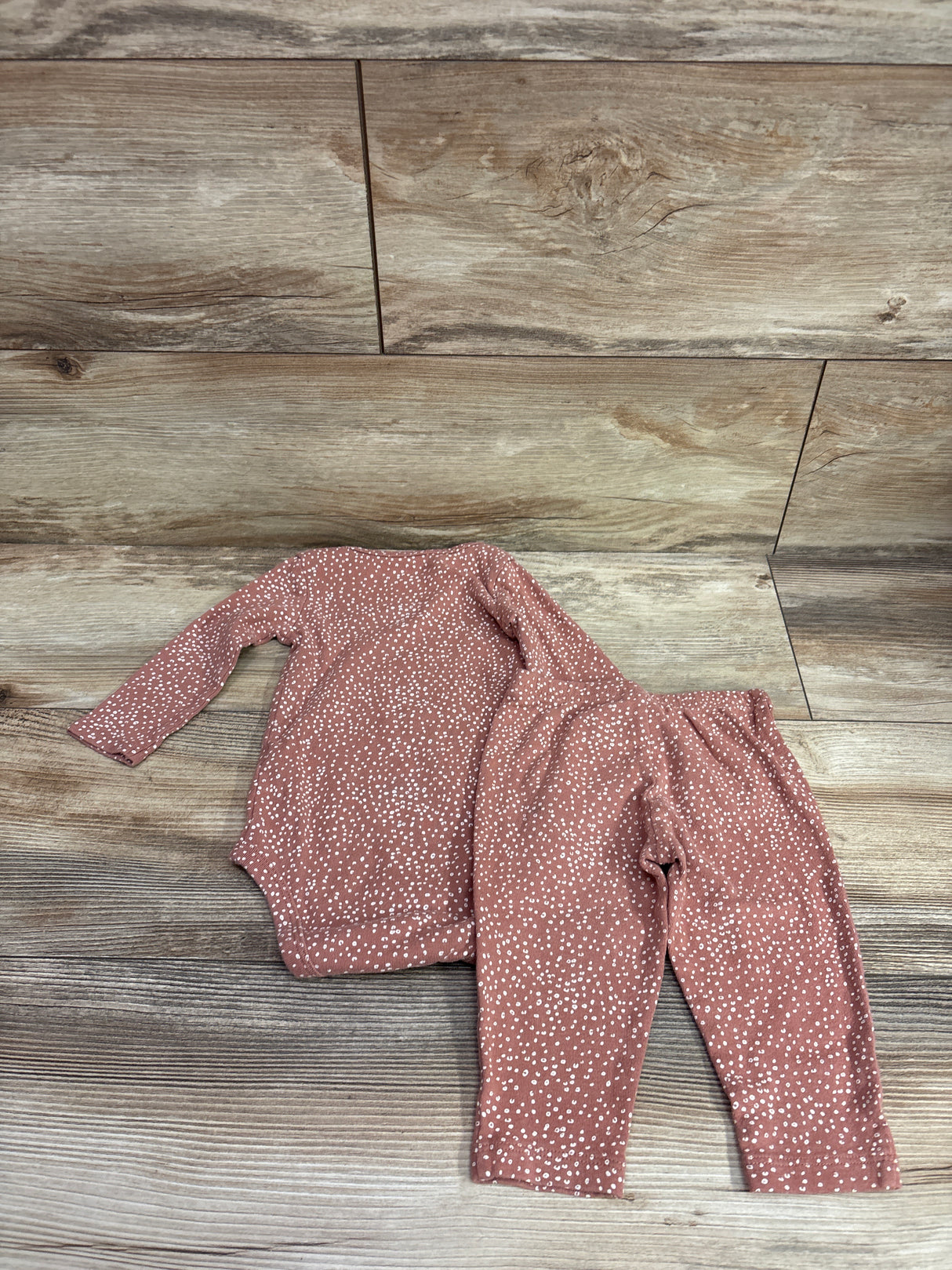 Just One You 2pc Long Sleeve Bodysuit & Pants Set Brown sz 9m