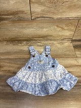 OshKosh Floral Denim Skirtall Blue sz 3m