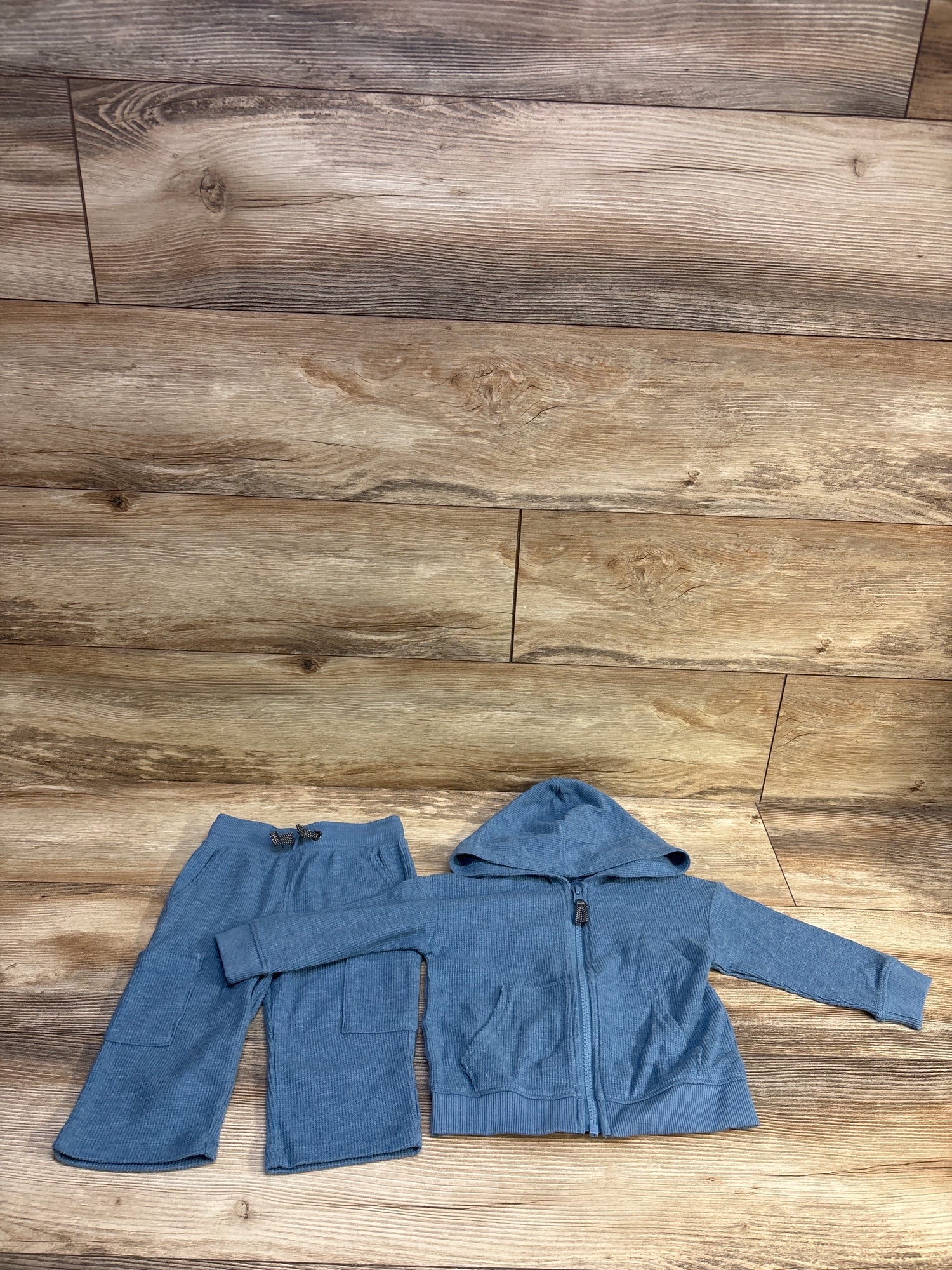 Cat & Jack 2pc Knit Zip-Up Sweatshirt & Pants Set Blue sz 12m