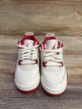 Air Jordan 4 Retro Sneakers Ivory/Sierra Red sz 11c