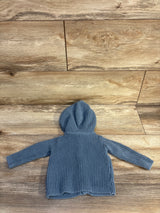Carter's Knit Button-Up Hooded Sweater Blue sz 3m