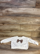 NEW Disney Junior Minnie Mouse Bow Sweatshirt White sz 5T