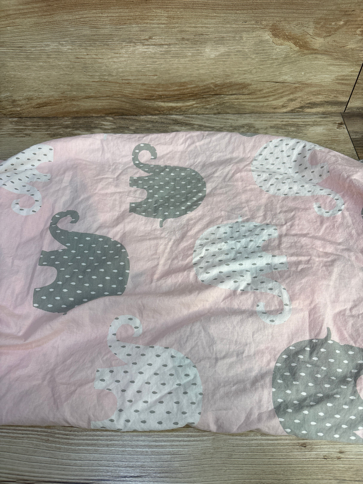 NoJo Fitted Crib Sheet - Elephants Pink