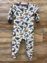 Little Ricky's Dinosaur Blanket Sleeper White sz 18m