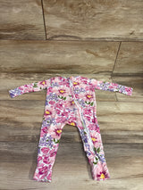 PoshTot Floral Bamboo Convertible Sleeper Pink sz 0-3m