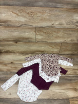 Nicole Miller 4pk Bodysuit Set White sz 6/9m