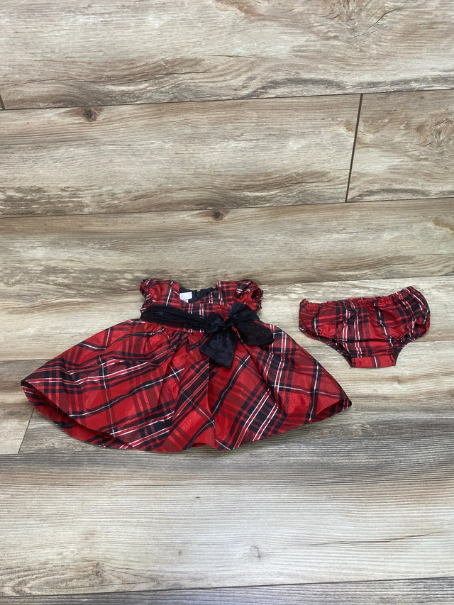 Bonnie Baby 2pc Plaid Dress & Bloomers Red sz 3-6m - Me n Mommy To Be
